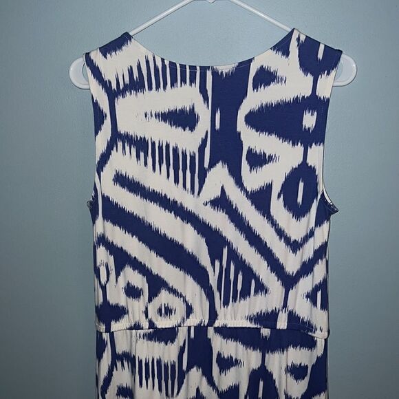 Talbots Women’s M New beautiful blue and white sleeveless maxi dress - Picture 10 of 12